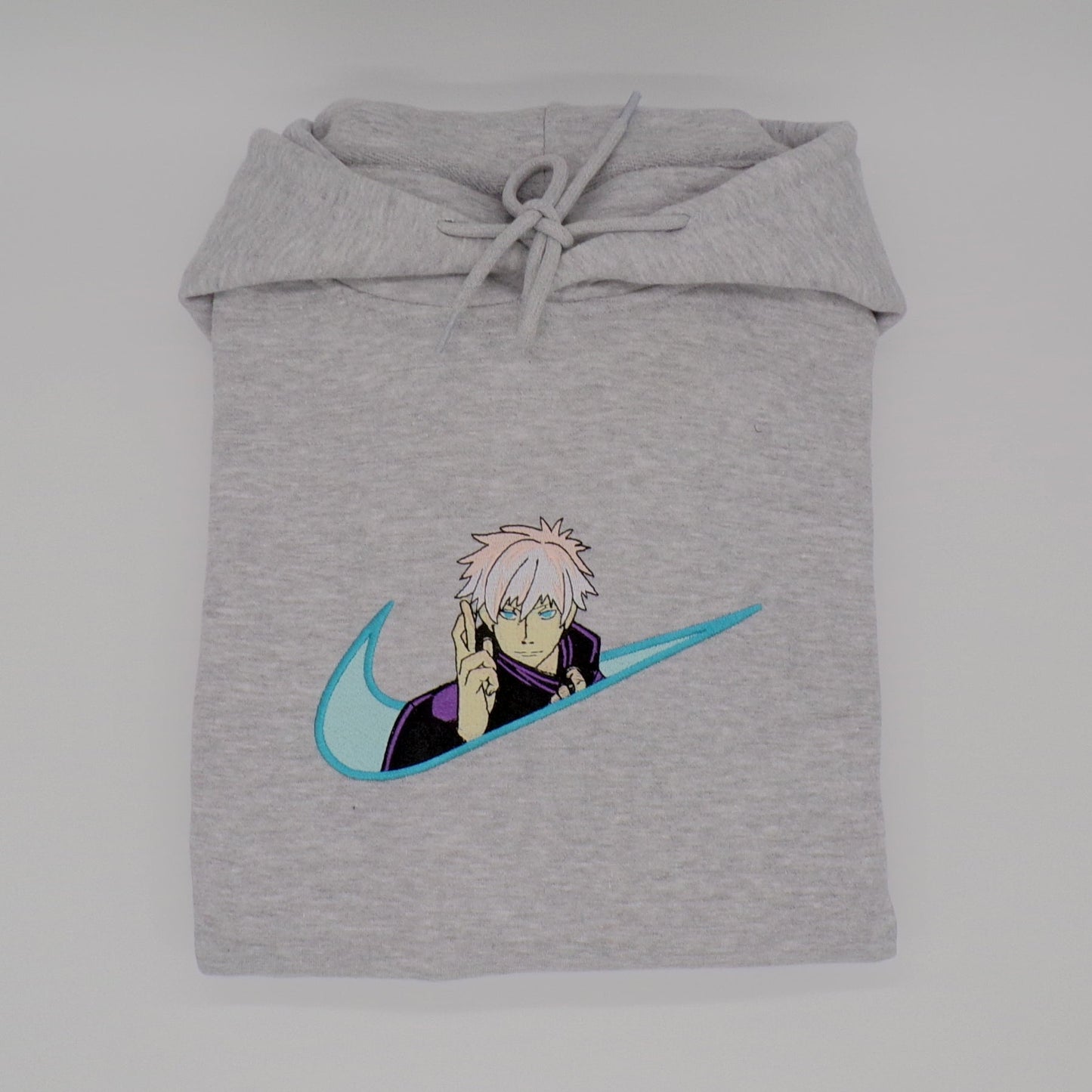 LIMITED JUJUTSU KAISEN X SATORU GOJO SENSEI EMBROIDERED ANIME HOODIE