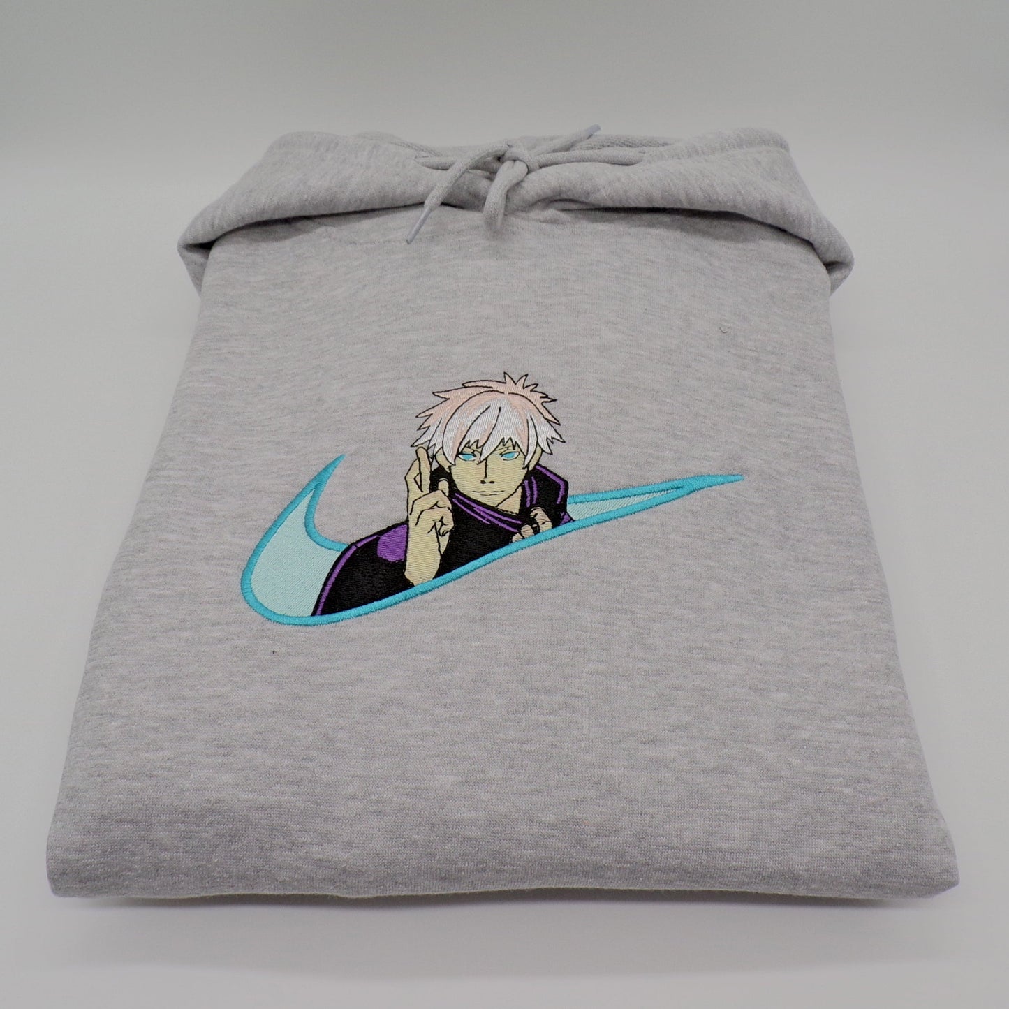 LIMITED JUJUTSU KAISEN X SATORU GOJO SENSEI EMBROIDERED ANIME HOODIE