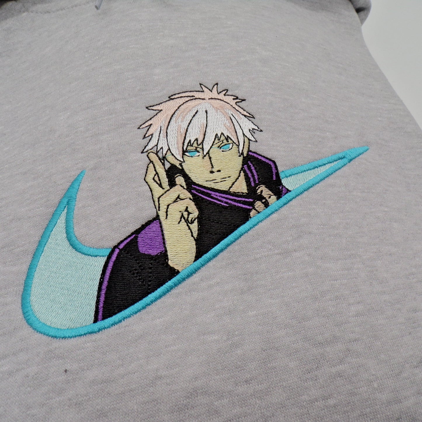 LIMITED JUJUTSU KAISEN X SATORU GOJO SENSEI EMBROIDERED ANIME HOODIE