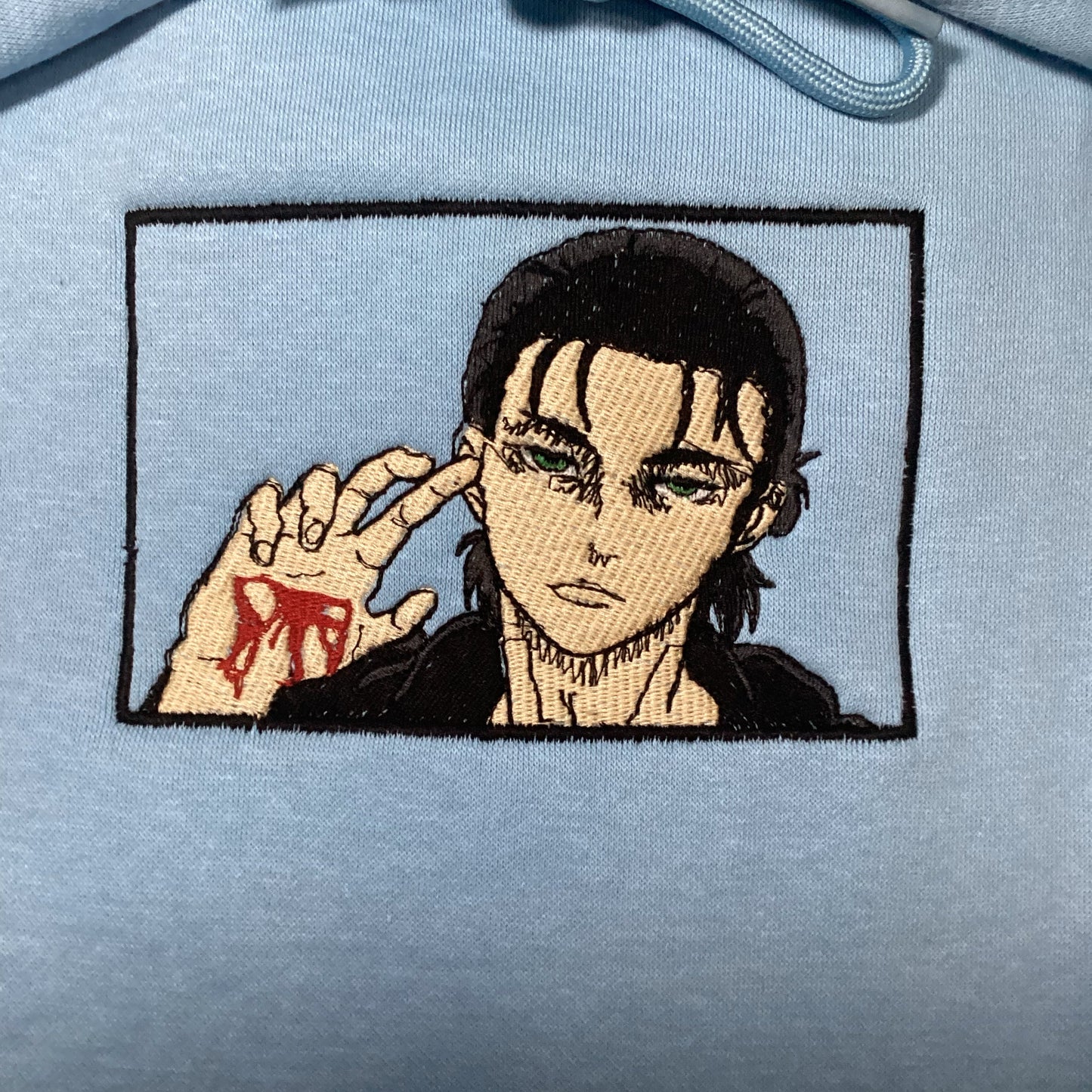 LIMITED ATTACK ON TITAN EREN YAEGER BOXED EMBROIDERED ANIME HOODIE